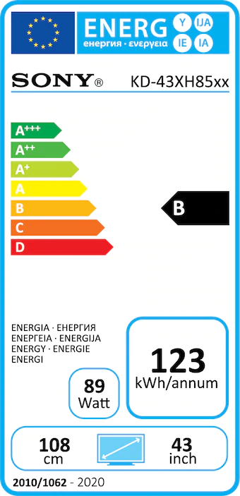Sony KD43XH8505BAEP X1 Processor, 100Hz Android-televisie