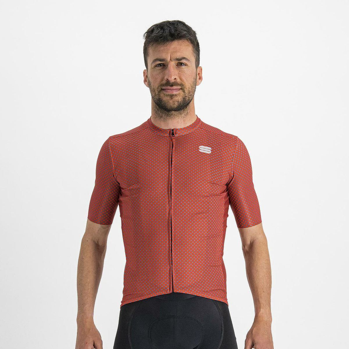 Sportful Checkmate fietsshirt korte mouwen rood heren