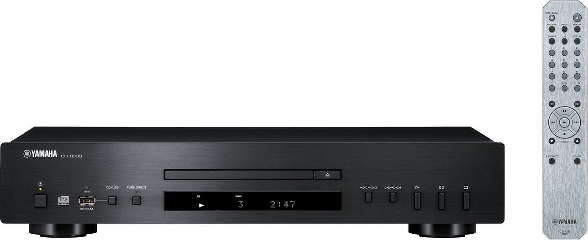 Yamaha CD-S303BL met CD-lade en USB front aansluiting